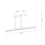 Lampa de Tavan SONAS, Baza lemn masiv stejar/negru cu banda LED, 16,5W/2367lm, Lumina calda, Lungime 118cm IP20 ORION - imagine 6