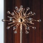 Lampadar GALAXY, cadru alama solida, 15 lumini, placat cu aur de 24K, cristale Swarovski,  170cm G4 15x12V/10W ORION - imagine 5