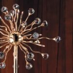 Lampadar GALAXY, cadru alama solida, 15 lumini, placat cu aur de 24K, cristale Swarovski,  170cm G4 15x12V/10W ORION - imagine 4