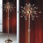 Lampadar GALAXY, cadru alama solida, 15 lumini, placat cu aur de 24K, cristale Swarovski,  170cm G4 15x12V/10W ORION - imagine 2
