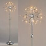 Lampadar GALAXY, cadru alama solida, 15 lumini crom, cristale Swarovski,  170cm G4 15x12V/10W ORION - imagine 2