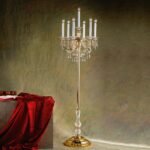 Lampadar KATHARINA, 7 lumini alama solida placata cu aur de 24 de carate, cristale Swarovski,  176cm E14 7x40W ORION - imagine 5