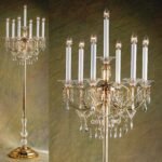 Lampadar KATHARINA, 7 lumini alama solida placata cu aur de 24 de carate, cristale Swarovski,  176cm E14 7x40W ORION - imagine 2