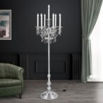 Lampadar KATHARINA, 7 lumini alama solida cromata, cristale Swarovski,  176cm E14 7x40W ORION