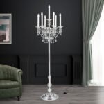 Lampadar KATHARINA, 7 lumini alama solida cromata, cristale Swarovski,  176cm E14 7x40W ORION - imagine 3