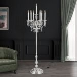 Lampadar KATHARINA, 7 lumini alama solida cromata, cristale Swarovski,  176cm E14 7x40W ORION - imagine 4