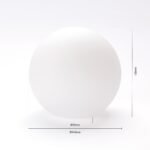 Abajur Rotund din Sticlă Groasa Opal, Diametrul 145mm, Înălţime 135mm, Finisaj Opal satinat, Orificiu 70mm ORION - imagine 2