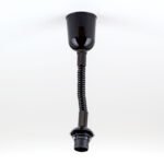 Pendul fara Abajur, Inaltime Reglabila 43-150 cm, Suspensie Cablu 2x0.75, PVC Negru ORION - imagine 3