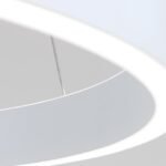 Pendul LED KOLK, Baza din otel, Abajur din aluminiu cu banda LED, Alb, 40W/2500lm/3CCT Lumina calda-neutra-rece, Dimambil, Diametru 40cm, Inaltime 200cm IP20 ORION - imagine 6