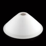 Abajur Conic din Sticlă Groasa Opal, Diametrul 220mm, Înălţime 85mm, Finisaj Opal-mat, Orificiu 30mm ORION - imagine 5