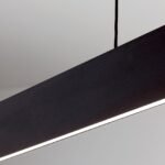 Pendul LED GIDEON, Baza din otel, Abajur din aluminiu cu banda LED lumină în sus și în jos, reglabilă, Negru, 44W/810+1890lm/3000K, Lumina calda, Dimabil, Lungime 146.5cm, Inaltime 150cm IP20 ORION - imagine 5