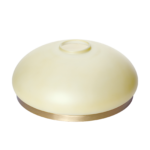 Abajur LANDHAUS 412 Sticla Groasa  Crem Sampanie cu Fasie de Alama Patinata pe Margine Diametru 195mm, Inaltime 80mm, Gaura 42mm ORION - imagine 3