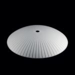Abajur din Sticlă Groasa Opal, Diametrul 300mm, Înălţime 58mm, Finisaj Opal-mat, Orificiu 20mm ORION - imagine 2
