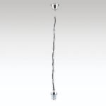 Pendul fara Abajur, Inaltime 100cm, Suspensie cu Lant, Cablu 2x0.75, metal crom ORION - imagine 4