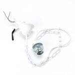 Pendul fara Abajur, Inaltime 100cm, Suspensie cu Lant, Cablu 2x0.75, metal alb ORION