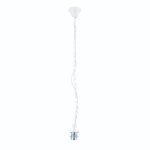 Pendul fara Abajur, Inaltime 100cm, Suspensie cu Lant, Cablu 2x0.75, metal alb ORION - imagine 3
