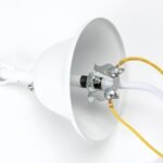 Pendul fara Abajur, Inaltime 100cm, Suspensie cu Lant, Cablu 2x0.75, metal alb ORION - imagine 5
