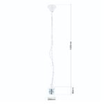 Pendul fara Abajur, Inaltime 100cm, Suspensie cu Lant, Cablu 2x0.75, metal alb ORION - imagine 7