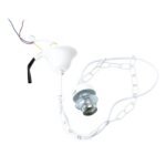 Pendul fara Abajur, Inaltime 100cm, Suspensie cu Lant, Cablu 2x0.75, metal alb ORION - imagine 6