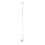 Pendul fara Abajur, Inaltime 100cm, Suspensie cu Lant, Cablu 2x0.75, metal alb ORION - imagine 4