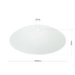 Abajur din Sticlă Groasa Opal, Diametrul 300mm, Înălţime 58mm, Finisaj Opal-mat, Orificiu 20mm ORION - imagine 3