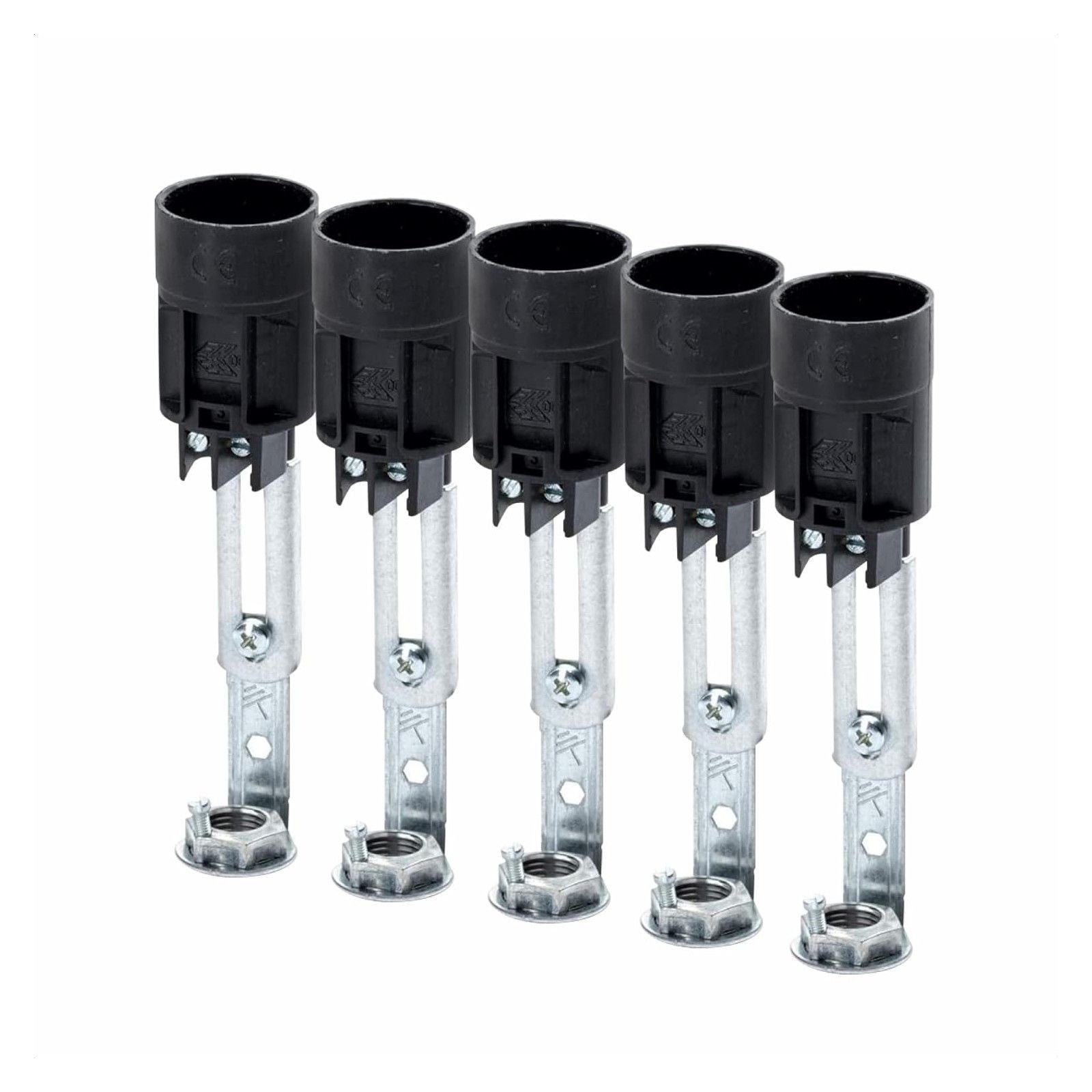 257.000014-032_01_n2 Soclu E14 Pentru Candelabre, Inălțime Reglabilă de la 80-100mm Negru 5 bucati ORION - imagine 1