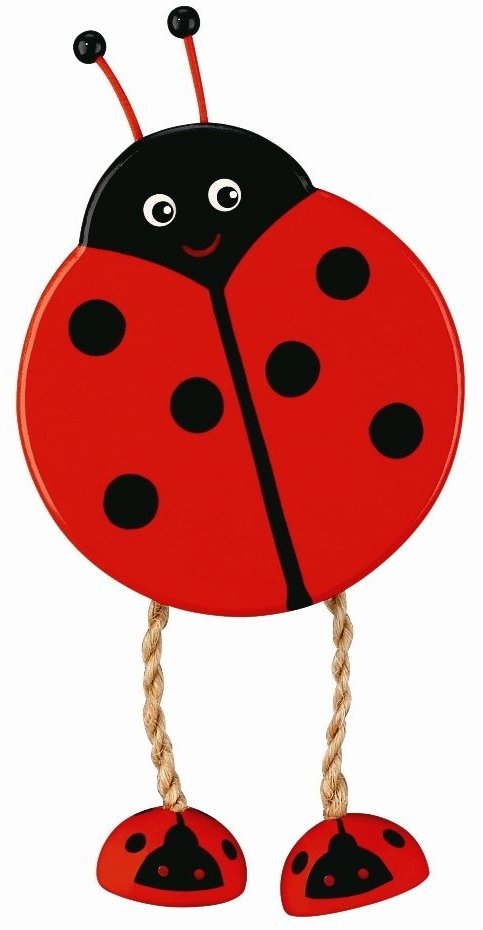 26406793 Aplica Perete Copii LADYBIRD E14 1x60W Cadru Lemn Imitatie Gargarita Rosie MASSIVE - imagine 1