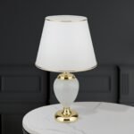 Veioză Ovum, Alb-auriu, E27 40W, 48cm, H480mm, Orion