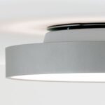 Lampa de Tavan LED SPACE, Baza din aluminiu titan argintiu-mat cu banda LED, 40W/4400lm/3000K Lumina calda, Dimambil, Diametru 43.5cm, Inaltime 150cm IP20 ORION - imagine 6