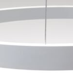 Pendul LED KOLK, Baza din otel, Abajur din aluminiu cu banda LED, Alb, 60W/3400lm/3CCT Lumina calda-neutra-rece, Dimambil, Diametru 60cm, Inaltime 200cm IP20 ORION - imagine 6