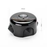 Cutie de Distributie Aparenta, Diametru 75mm, Inaltime 42mm, Ceramica Negru ORION - imagine 3