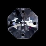 Pandantiv Candelabru cristal, octogon de cristal STRASS® Swarovski®, 18mm, 4 orificii, transparent ORION - imagine 2