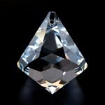 Pandantiv Candelabru prisma de cristal STRASS® Swarovski® Crystal, 40mm, transparent ORION