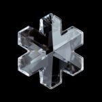 Pandantiv Candelabru stea de cristal STRASS® Swarovski® Crystal, 20mm, transparent ORION - imagine 3