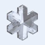 Pandantiv Candelabru stea de cristal STRASS® Swarovski® Crystal, 30mm, transparent ORION