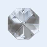 Pandantiv Candelabru cristal, octogon de cristal SCHOLER Swarovski®, 18mm, 2 orificii, transparent ORION