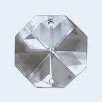 Pandantiv Candelabru cristal, octogon de cristal SCHOLER Swarovski®, 24mm, 2 orificii, transparent ORION