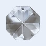 Pandantiv Candelabru cristal, octogon de cristal SCHOLER Swarovski®, 26mm, 2 orificii, transparent ORION
