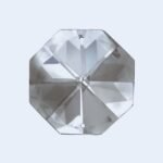 Pandantiv Candelabru cristal, octogon de cristal SCHOLER Swarovski®, 28mm, 2 orificii, transparent ORION