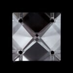 Pandantiv Candelabru cristal piatra patrata din Cristal Swarovski®, 4 gauri transparent 22mm ORION - imagine 2