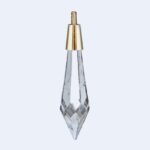 Pandantiv Candelabru cristal din Cristal SPECTRA® Swarovski® ascutit cu rotator, transparent-auriu 50x14mm ORION