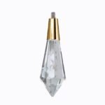 Pandantiv Candelabru cristal din Cristal STRASS® Swarovski® ascutit cu rotator, transparent-auriu 38x14mm ORION