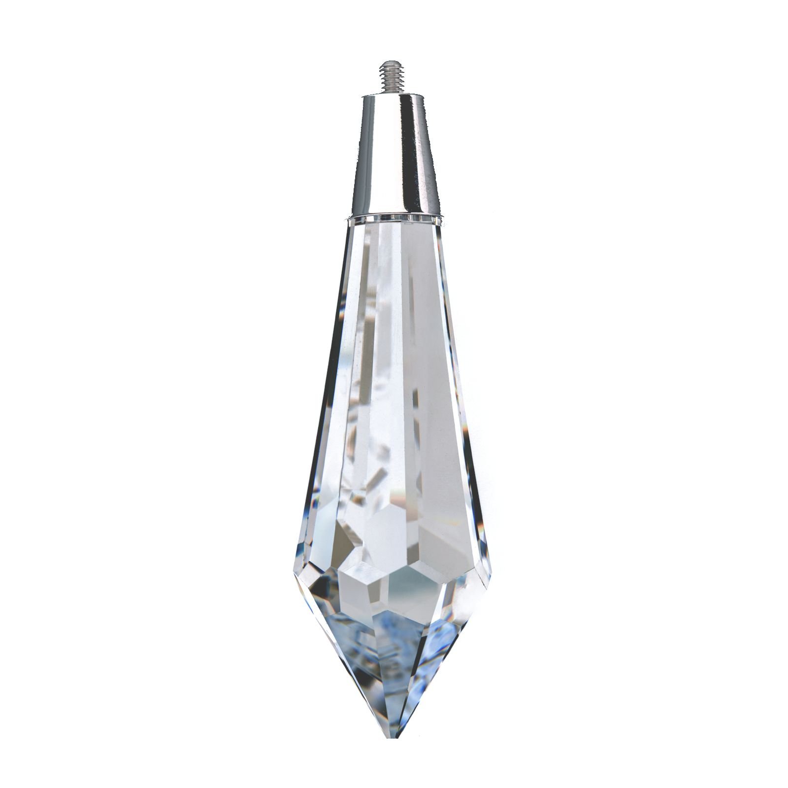 300.8621-012_01_n2 Pandantiv Candelabru cristal din Cristal STRASS® Swarovski® ascutit cu rotator, transparent-crom 63x21mm ORION - imagine 1