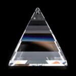 Pandantiv Candelabru cristal piramida Cristal STRASS® Swarovski®, transparent 35mm ORION - imagine 2