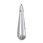 Pandantiv Candelabru cristal picatura Cristal STRASS® Swarovski® ascutit cu rotator, transparent-crom 63x16mm ORION