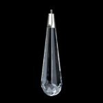 Pandantiv Candelabru cristal picatura Cristal STRASS® Swarovski® ascutit cu rotator, transparent-crom 63x16mm ORION - imagine 2