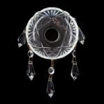 Abajur sticla 2211 Bobeche, cu pandantive Cristal STRASS® Swarovski®, transparent, gaura 26mm, diametru 105mm ORION - imagine 3
