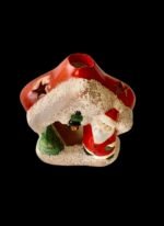 Decoratiune MiniCasuta Ceramica Mos Craciun Inaltime Inaltime 12cm KONST SMIDE - imagine 2