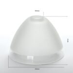 Abajur din Sticlă Groasa Opal, Diametrul 95 mm, Înălţime 65 mm, Finisaj Clar-mat, Orificiu 23mm Atașament pentru priză G9 ORION - imagine 2