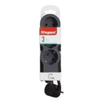 Prelungitor Legrand Revolution L694550, 3 prize, sectiune cablu 3x1.5mm, cordon 1.5m, Negru/Gri - imagine 3